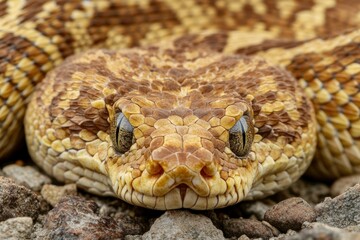 Fototapeta premium Side-striped Palm-Pit Viper. Beautiful simple AI generated image