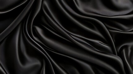 Fototapeta premium Elegant and sophisticated black fabric texture.