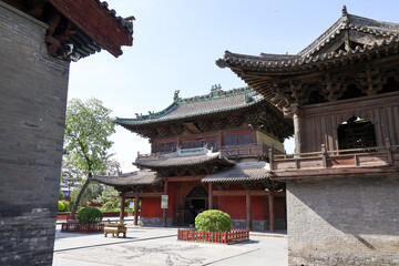 Naklejka premium Chongfu Temple, Shuozhou, Shanxi, China
