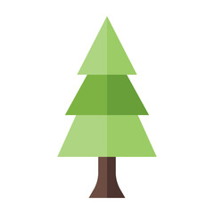 Fototapeta premium Pine tree Vector Flat Icon Design