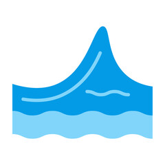 Fototapeta premium Wave Vector Flat Icon Design