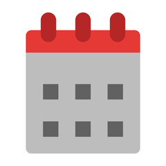 Fototapeta premium Calender Vector Flat Icon Design