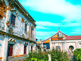 Obraz premium Traditional architecture in Kinmen folk culture village, Taiwan Chen jinglan's Western Style House
