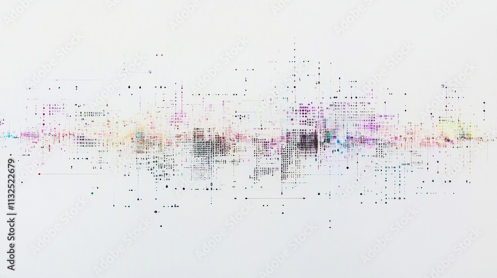 Fototapete computer code on a white background