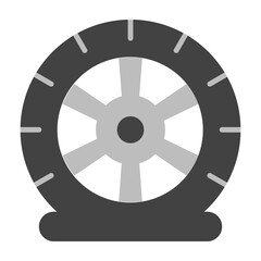 Obraz premium Flat Tire Vector Flat Icon Design Design