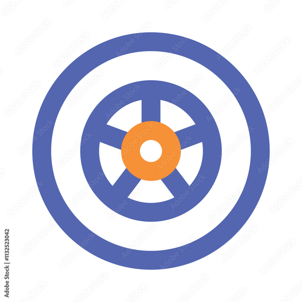 Poster the image shows a pixelated abstract design featuring concentric blue circles surrounding a central 