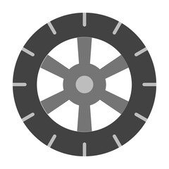 Obraz premium Wheel Vector Flat Icon Design Design