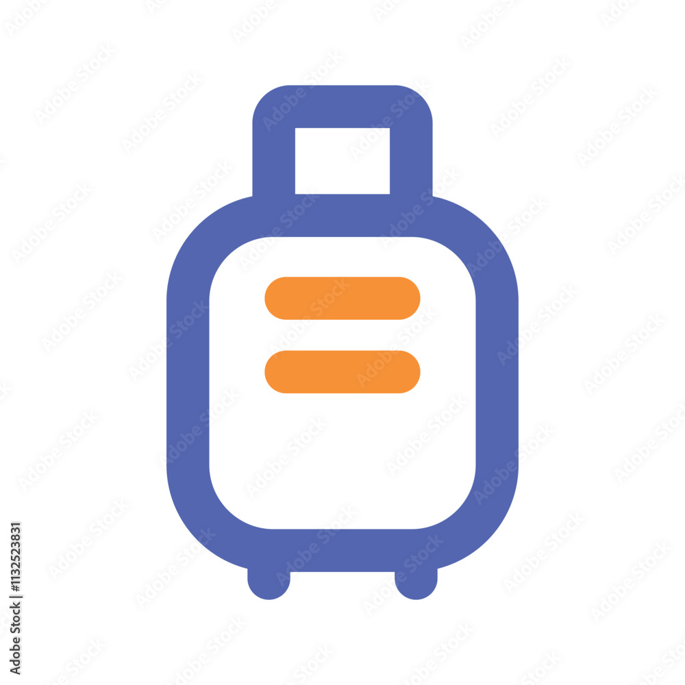 Poster the image shows a simple pixel art representation of a small blue bag containing an orange object.