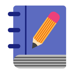 Notebook Vector Flat Icon Design Design