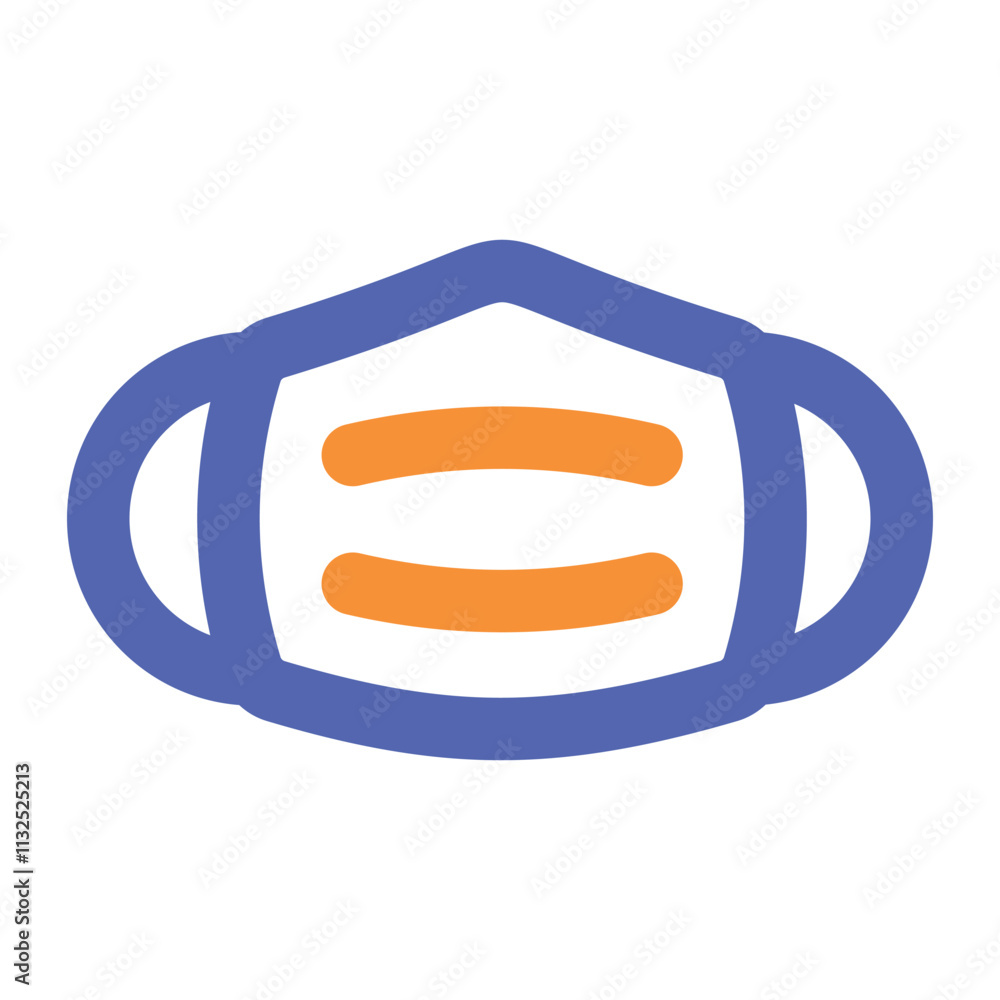 Poster a simple pixel art design featuring a blue frame surrounding an orange rectangular shape.