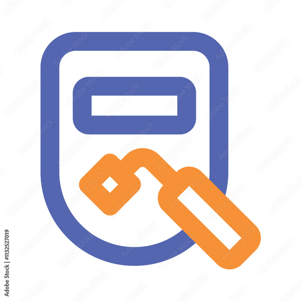 Poster a pixel art icon depicting a mailbox with a key suggesting secure email access.