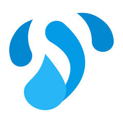 Water Splash Vector Flat Icon Design Design