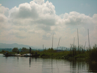Phaung Daw Oo Pagoda, Inle lake, Shan state, Myanmar
Wooden floating houses on Inle Lake  in Shan, Myanmar