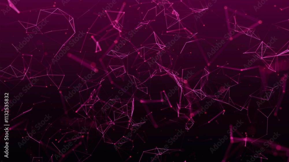 Poster abstract background with connected dots and lines. digital technology background. network connection