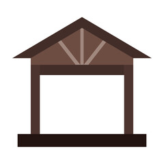 Pavilion Vector Flat Icon Design Design