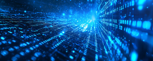 Bitcoin and Crypto Coins Concept, Digital Cryptocurrency Representation with Golden Coins and Blockchain Technology

