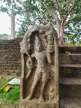 Muragala (Guardstone) Ancient Carved Stone Artifact in Sri Lanka