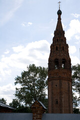Fototapeta premium Russia Yaroslavl Old Believers Church in Korovniki view on a cloudy summer day