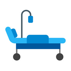 Hospital Bed Vector Flat Icon Design Design