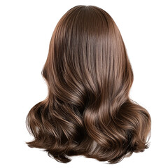 Naklejka premium Human hair wig isolated on white or transparent background