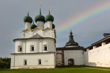 Russia Yaroslavl region Rostov the Great Kremlin on a cloudy summer day