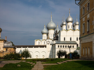Russia Yaroslavl region Rostov the Great Kremlin on a cloudy summer day
