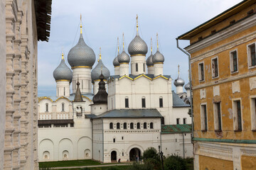 Russia Yaroslavl region Rostov the Great Kremlin on a cloudy summer day