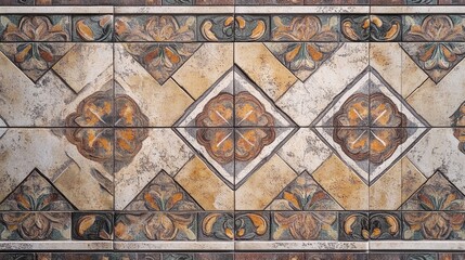 Elegant 12x18 wall tiles featuring a natural stone design with intricate floral patterns and earthy tones for stylish home decor.