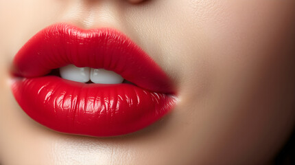 Close-up of Red Lips