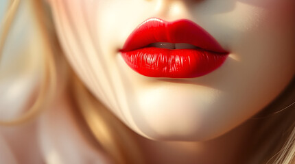 Fototapeta premium Close-up of Red Lips