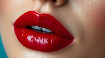 Fototapeta premium Close-up of Red Lips