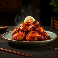 Steaming hot spicy testy chicken