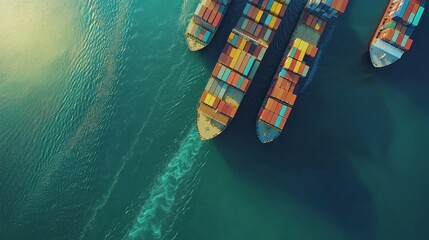Global trade dynamics, featuring trade agreements, ports, shipping containers, and economic implications of trade flow