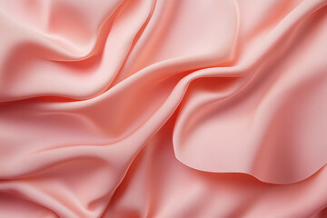 Smooth light coral pastel fabric draped elegantly showcasing its texture and color nuances suitable for various creative projects