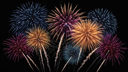 Elegant Fireworks Celebration Background for Festive Banner Design