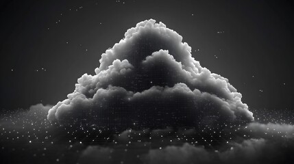 Fototapeta premium Dark Cloud Monochrome Landscape 