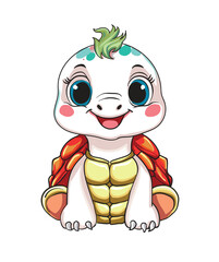 cute and adorable turtle vector illustration color 