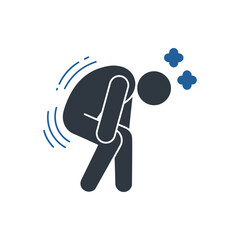 Obraz premium Tired Person Leaning Icon
