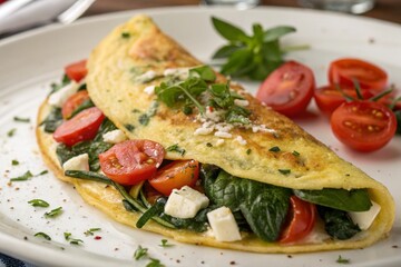 Omelette with Fresh Vegetables and Herbs