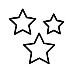 stars icon, space day line art, space icon - simple black line art icon of stars, symbolizing space day celebrations. space vector art.