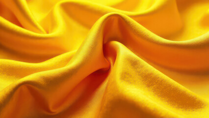 Obraz premium Vibrant yellow fabric with smooth waves and rich texture