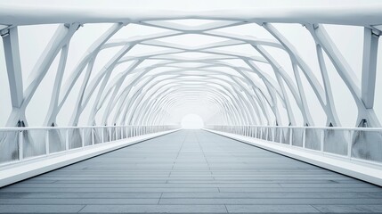 Obraz premium Contemporary bridge architecture geometric innovation in cities