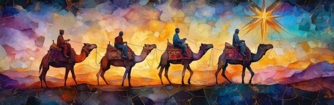 Three Magi Traveling Through the Desert