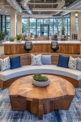 Fototapeta premium Modern Office Lobby Seating Area Design