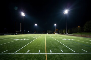stadium lights on a night