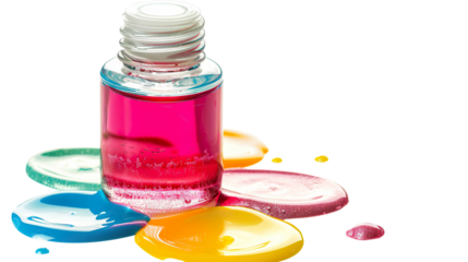Nail Polish Remover for Makeup isolated on transparent background, PNG