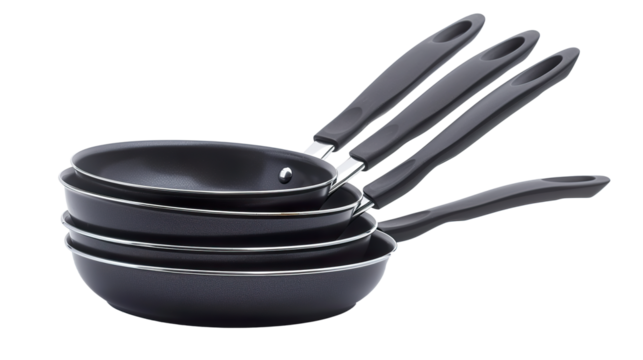 Pans isolated on transparent background, PNG