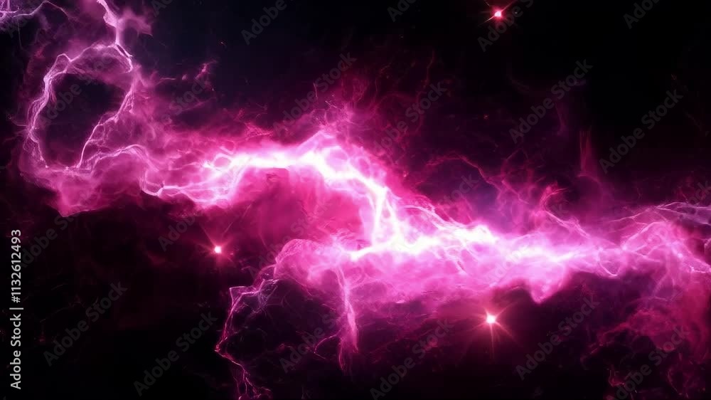 Poster a close-up shot of a chemical reaction in a flask, creating a dramatic explosion of sparks and light