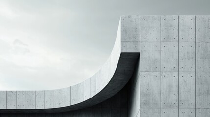 Obraz premium Transforming urban skylines with curved concrete architecture