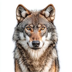 Obraz premium Captivating Portrait of a Wild Gray Wolf in Its Natural Habitat